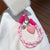 Decorative Heart Pendant Phone Chain with Braided Cord Design