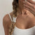 Fashionable Metal Braid Shaped Elastic Hair Tie for Women