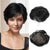 Short Pixie Cut Style Clip-In Hair Topper with Bangs