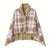 Warm and Cozy Wearable Plaid Flannel Shawl Wrap Blanket with Buttons