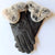 Chic Genuine Leather Gloves with Faux Fur Details for Women