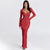 Classy Women's Lace Bodycon Floor-Length Evening Dress with Back Slit