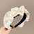 Solid Color Wide-brimmed Pleated Headband for Women