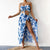 3 Pieces Floral Print High Waist Swimsuit with Beach Skirt
