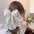 Women's Big Bow Elastic Hair Ties with Faux Pearl Decor