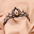 Intricate Design Black Metal Tiara with Rhinestone