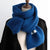 Women's Solid Color Knitted Thick and Warm Winter Scarves