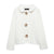 Women's Versatile Knitted Faux Fur Cardigan with Flower Buttons