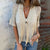 Casual Slouchy One-Button Short Sleeve Open-Knit Cardigan