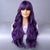 Color-Pop Long Wavy Hair Wig with Bangs for Women’s Trendy Looks