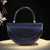 High-shine Metallic Look Top Handle Half Moon Evening Bag