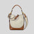 Classy Wide Strap PU Leather Shoulder Crossbody Bucket Bag