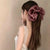 Non-Slip Soft Pleated Chiffon Hair Claws with Big Flower Decor
