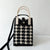 Classic Houndstooth Pattern Knitted Mobile Phone Bag