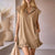 Sleeveless Double Pocket Dress with Pockets and Ruffle Hem Detail