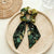 Artistic Oil-Painting Print Scrunchies with Flowing Ribbon Tails