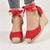 Women's Chic Close-Toe Lace-Up Espadrille Wedge Sandals