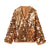 Sparkly Sequin Kimono Wrap Front with V-Neck and Side Tie