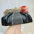 Rhinestone-Studded Handheld Evening Bag with Detachable Chain Strap