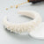 Luxurious Cluster of Glossy Faux Pearls Wide Headband
