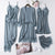 5Pcs Lace Patchwork Luxe Dream Nightwear Matching Set