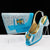 Glam Leopard Print High Heel Shoe and Bag Set with Rhinestone Decor