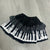 Music-Inspired Black and White Piano Keyboard Skirt
