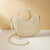 Handwoven Straw Rattan Half-Moon Summer Beach Handbag