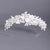 Women's Elegant White Floral and Faux Pearl Bridal Tiara
