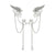 Fairy Angel Wings with Floral and Chain Tassel Ear Cuff Earrings