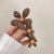 Korean-style Telephone Wire Hair Ties with Flower Decor