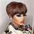 Bright Colored Short Pixie Cut with Bangs Hair Wigs