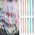 Shimmering Multicolor Clip-In Hair Extensions with Colorful Tinsel