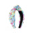 Multi-colored Pastel Tie-dye Jeweled Knot Headbands
