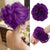 Purple Messy Curly Hair Bun Extensions for Stylish Buns & Updos