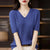 Casual Slim Fit Stripe Pattern V-neck Knitted Blouse for Women