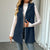 Women's Double-Sided Fleece Button-Up Hooded Cardigan Vest