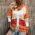 Women's Patchwork Cardigan Sweater with Front Lace-Up Detailing