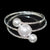 Multilayer Rhinestone Pearl Bangle Bracelet with Ring Set