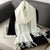 Warm and Stylish Solid Color Winter Wrap Scarf with Tassels