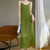 Glossy Silk Fashion Spaghetti Strap Mid-Calf Dresses