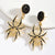 Spooky Halloween Ghost and Pumpkin Design Drop Earrings