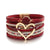 Heart Accent Multi-layer Beaded Summer Bracelets