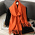 Warm and Stylish Solid Color Winter Wrap Scarf with Tassels
