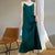 Glossy Silk Fashion Spaghetti Strap Mid-Calf Dresses