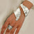 Spiral Leaf Statement Bangle Bracelet and Ring Jewelry Set