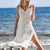 Lightweight Mesh Sleeveless Summer Cover-up Dress with Side Slit