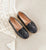 Women's Flat Loafers with Hollow-Out Design and Bowknot Accent