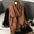 Warm and Stylish Solid Color Winter Wrap Scarf with Tassels