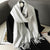 Warm and Stylish Solid Color Winter Wrap Scarf with Tassels